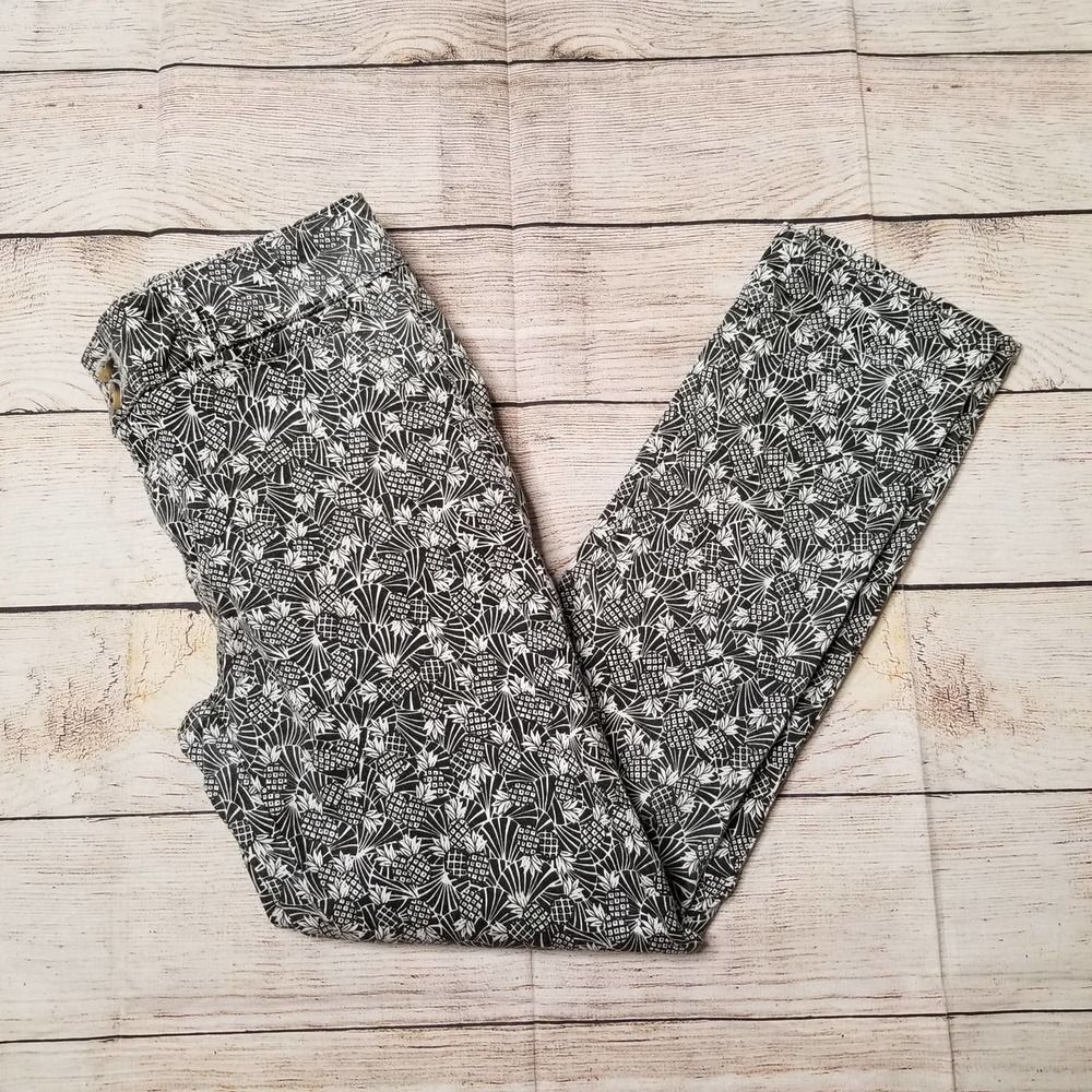 Anthropologie black & white slim trousers 6